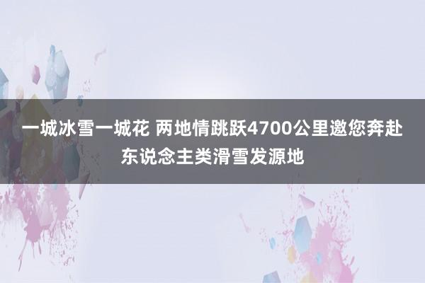 一城冰雪一城花 两地情跳跃4700公里邀您奔赴东说念主类滑雪发源地