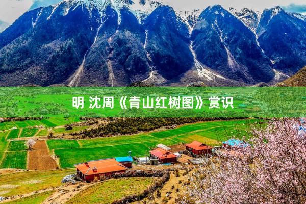 明 沈周《青山红树图》赏识